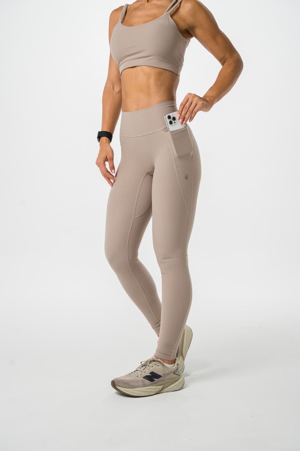 Lycra Larga Pretina Alta Mocca